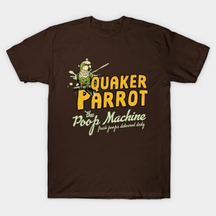 Quaker Parrot The Poop Machine T-Shirt